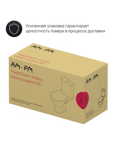 Унитаз компакт AM.PM Gem C908607SC с бачком и сиденьем Микролифт