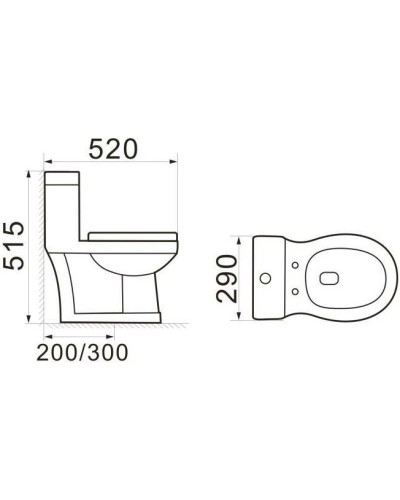 Унитаз-компакт с сиденьем микролифт SantiLine SL-5015