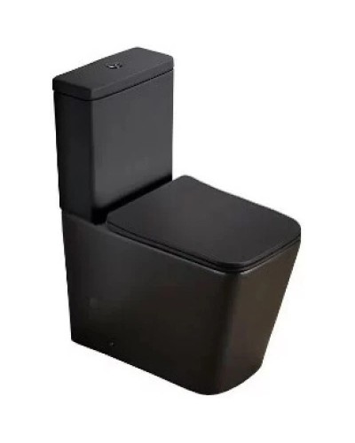 Унитаз-компакт безободковый с сиденьем микролифт SantiLine SL-5017MB