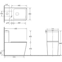 Унитаз-компакт безободковый с сиденьем микролифт SantiLine SL-5017MB