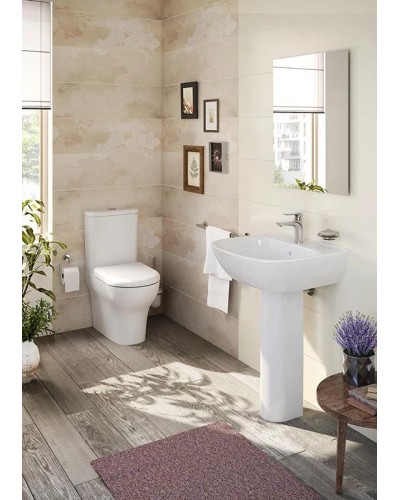 Унитаз-компакт с сиденьем стандарт и с механизмом смыва Geberit Vitra Zentrum 9012B003-7201