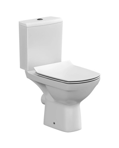 Унитаз-компакт безободковый с сиденьем микролифт Cersanit Carina KO-CAR011-3/5-COn-S-DL