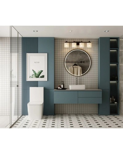 Унитаз-компакт безободковый с сиденьем микролифт Abber Rechteck AC1210