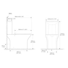 Унитаз-компакт безободковый с сиденьем микролифт SantiLine SL-5023