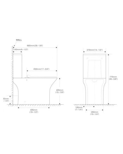 Унитаз-компакт безободковый с сиденьем микролифт SantiLine SL-5023