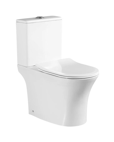 Унитаз-компакт безободковый с сиденьем микролифт SantiLine SL-5022