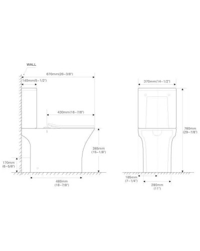 Унитаз-компакт безободковый с сиденьем микролифт SantiLine SL-5022