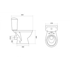 Унитаз Santek Паллада 1.WH30.2.371 с бачком и сиденьем