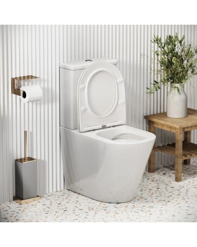 Унитаз-компакт безободковый с сиденьем микролифт Grossman GR-4480S