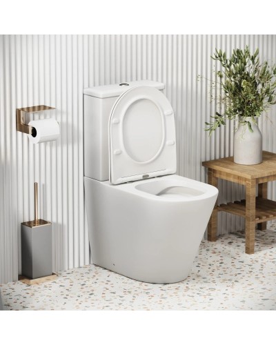 Унитаз-компакт безободковый с сиденьем микролифт Grossman GR-4480MS