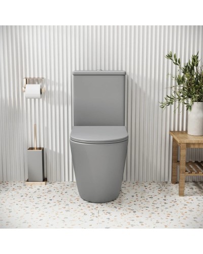 Унитаз-компакт безободковый с сиденьем микролифт Grossman GR-4480GLMS