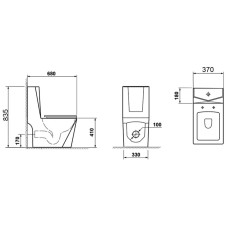 Унитаз-компакт с сиденьем микролифт Grossman GR-4491