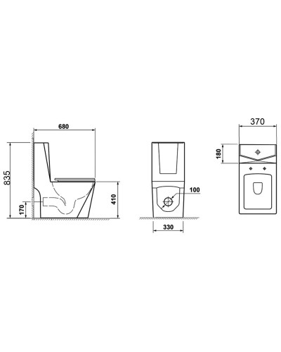 Унитаз-компакт с сиденьем микролифт Grossman GR-4491