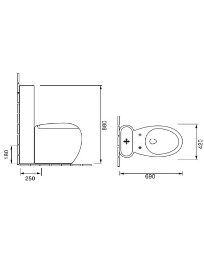 Унитаз-компакт с сиденьем микролифт Grossman GR-4424
