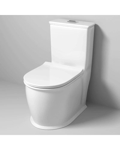 Унитаз-компакт безободковый с сиденьем микролифт Grossman GR-4492S