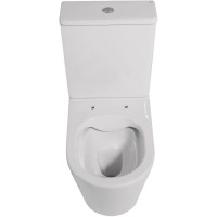 Унитаз-компакт безободковый с сиденьем микролифт Abber Bequem AC1112TMW