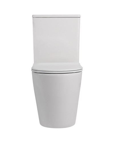 Унитаз-компакт безободковый с сиденьем микролифт Abber Bequem AC1112TMW