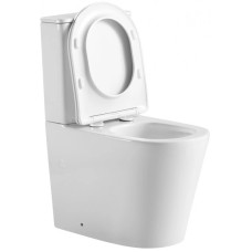 Унитаз-компакт безободковый с сиденьем микролифт Abber Bequem AC1112TMW