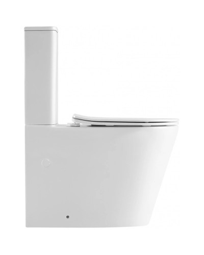 Унитаз-компакт безободковый с сиденьем микролифт Abber Bequem AC1112TMW