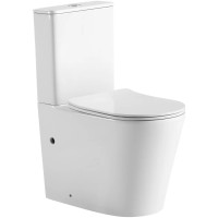 Унитаз-компакт безободковый с сиденьем микролифт SantiLine SL-5026