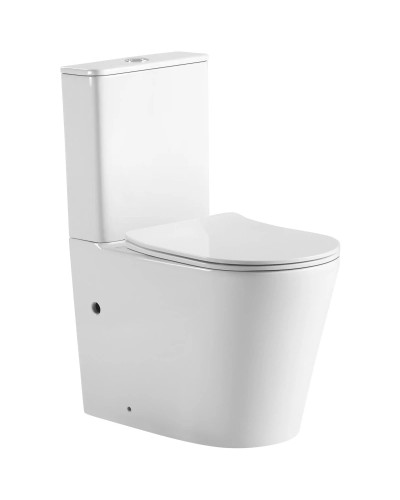 Унитаз-компакт безободковый с сиденьем микролифт SantiLine SL-5026