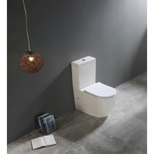 Унитаз-компакт безободковый с сиденьем микролифт SantiLine SL-5026