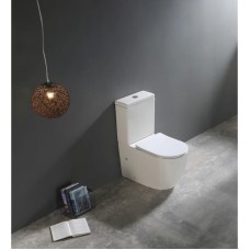 Унитаз-компакт безободковый с сиденьем микролифт SantiLine SL-5026