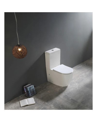 Унитаз-компакт безободковый с сиденьем микролифт SantiLine SL-5026