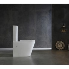 Унитаз-компакт безободковый с сиденьем микролифт SantiLine SL-5026