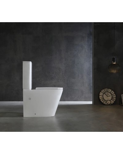 Унитаз-компакт безободковый с сиденьем микролифт SantiLine SL-5026