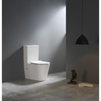 Унитаз-компакт безободковый с сиденьем микролифт SantiLine SL-5026