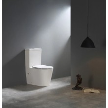 Унитаз-компакт безободковый с сиденьем микролифт SantiLine SL-5026