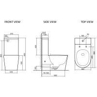 Унитаз-компакт безободковый с сиденьем микролифт SantiLine SL-5026MB