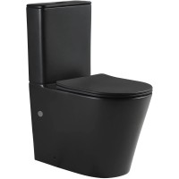 Унитаз-компакт безободковый с сиденьем микролифт SantiLine SL-5026MB