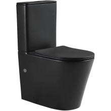 Унитаз-компакт безободковый с сиденьем микролифт SantiLine SL-5026MB