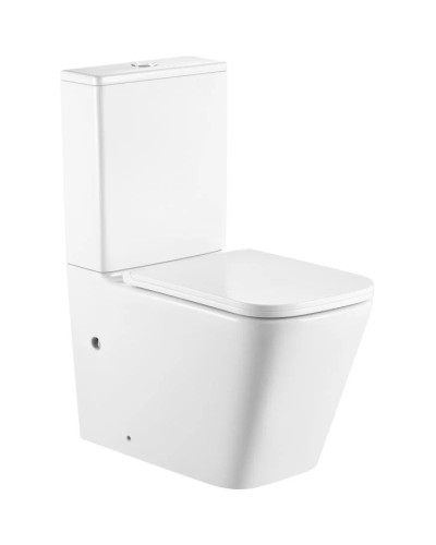 Унитаз-компакт безободковый с сиденьем микролифт SantiLine SL-5028