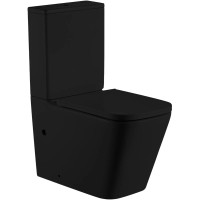 Унитаз-компакт безободковый с сиденьем микролифт SantiLine SL-5028MB