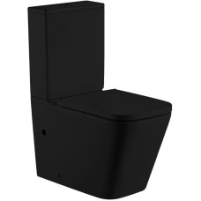 Унитаз-компакт безободковый с сиденьем микролифт SantiLine SL-5028MB