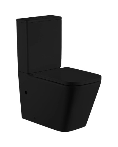 Унитаз-компакт безободковый с сиденьем микролифт SantiLine SL-5028MB