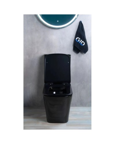 Унитаз-компакт безободковый с сиденьем микролифт GID Tr2170BL