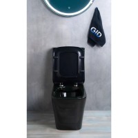 Унитаз-компакт безободковый с сиденьем микролифт GID Tr2170BL