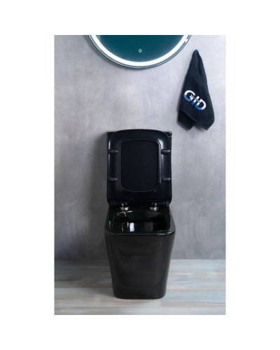 Унитаз-компакт безободковый с сиденьем микролифт GID Tr2170BL