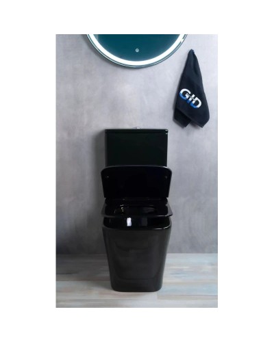 Унитаз-компакт безободковый с сиденьем микролифт GID Tr2170BL