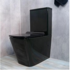 Унитаз-компакт безободковый с сиденьем микролифт GID Tr2170BL