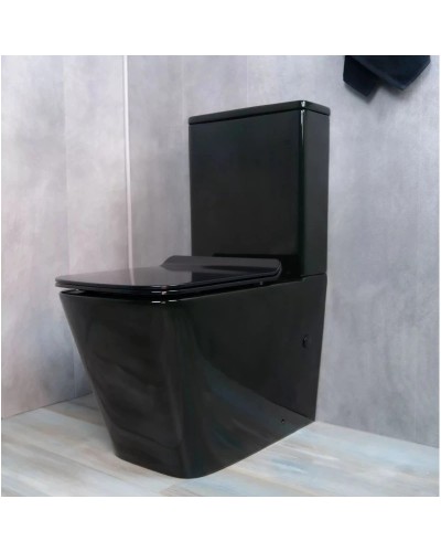 Унитаз-компакт безободковый с сиденьем микролифт GID Tr2170BL