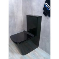 Унитаз-компакт безободковый с сиденьем микролифт GID Tr2170BL