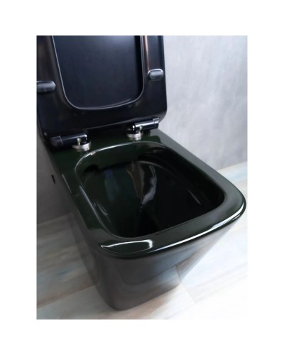 Унитаз-компакт безободковый с сиденьем микролифт GID Tr2170BL