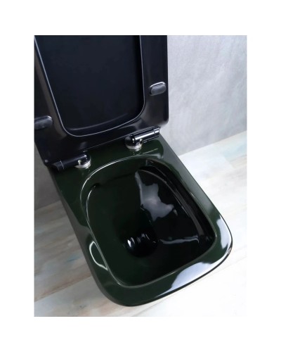 Унитаз-компакт безободковый с сиденьем микролифт GID Tr2170BL