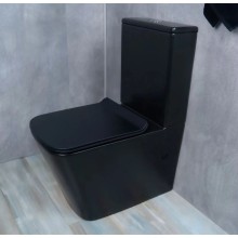 Унитаз-компакт безободковый с сиденьем микролифт GID Tr2170BM