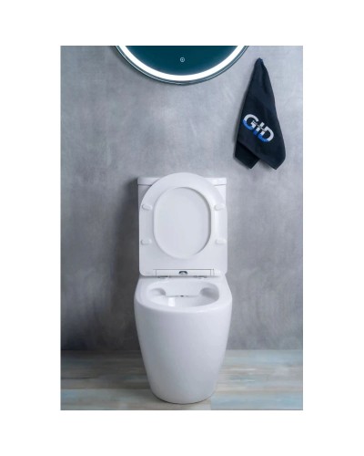 Унитаз-компакт безободковый с сиденьем микролифт GID Tr2177